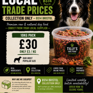 Tilly’s Beyond Complete Frozen Raw Dog Food 10kg – Local Trade Prices Stockwood Bristol